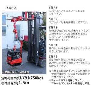 レバーホイスト チェーンブロック 定格荷重約0...の詳細画像3