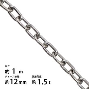 ステンレスチェーン チェーン 線径約12mm 使用荷重約1.5t 約1500kg 約1m SUS304 JIS規格 ステンレス製 鎖 くさり 吊り具 チェーンスリング スリングチェーン｜BAUHAUS