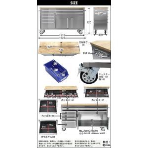 ステンレス ツールキャビネット 総積載荷重約6...の詳細画像1