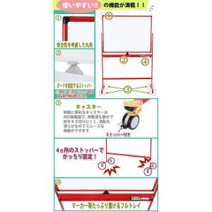 ホワイトボード 脚付き 高さ2段階 高さ調節 ...の詳細画像3