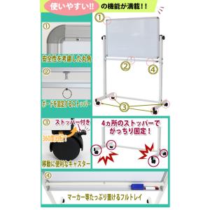ホワイトボード W900xH600 両面 エコ...の詳細画像1