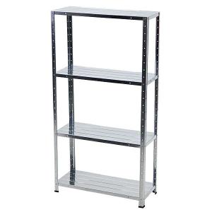 4段 スチールラック シルバー 約幅72×奥行31×高さ77.5〜137.5cm 高さ