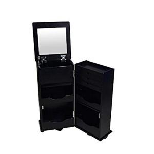 ジュエリーケース ドレッサー 鏡付き ジュエリーボックス 三段引き出し