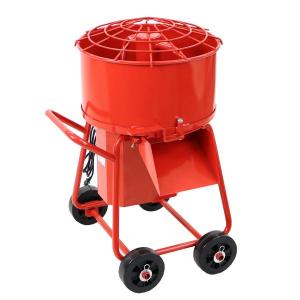 モルタルミキサー 赤 混合量35L ドラム容量50L 電動 ミニミキサー 100V