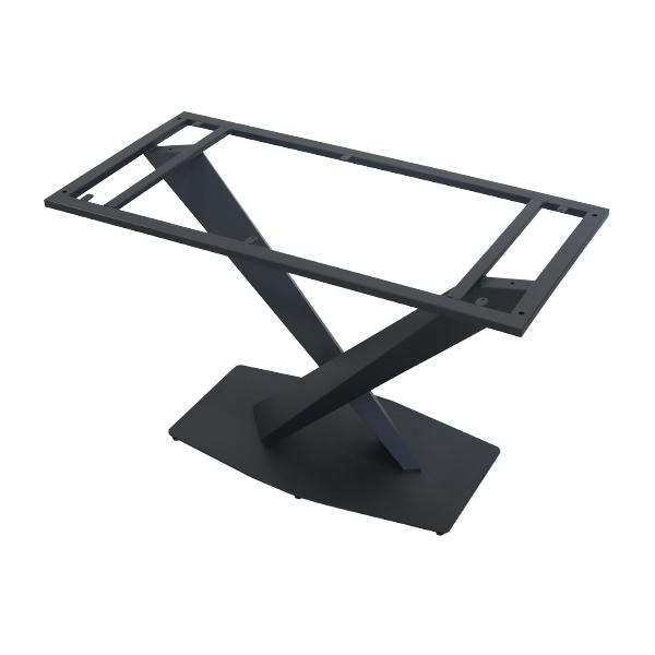 テーブル 脚 脚のみ デスク 一枚板天板用 X型 完成品 ブラック 黒 金属 パーツ DIY 約W1...
