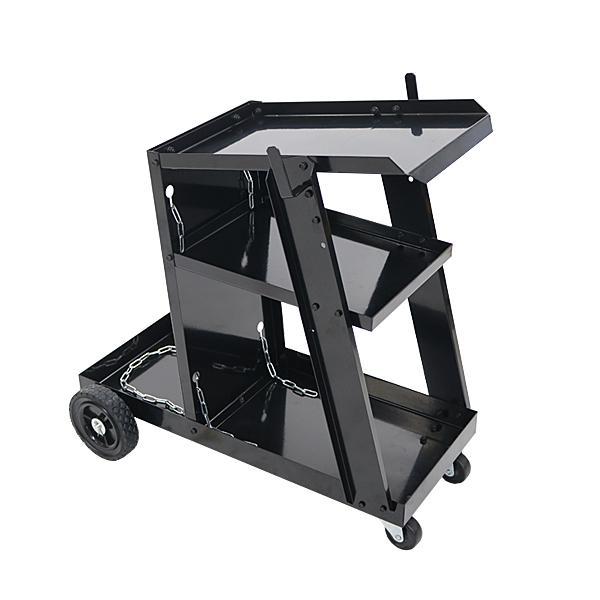 ウェルダーカート 黒 ボンベカート ウェルディングカート 溶接機移動台 溶接機台 耐荷重約50kg ...