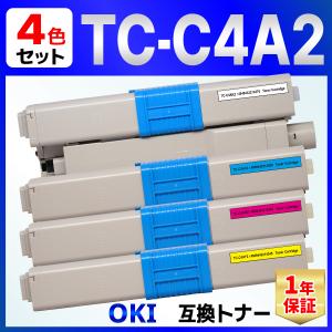 TC-C4AK2 TC-C4AC2 TC-C4AM2 TC-C4AY2 OKI用 互換トナーカートリッジ ４色セット COREFIDO C332dnw MC363dnw｜バウストア