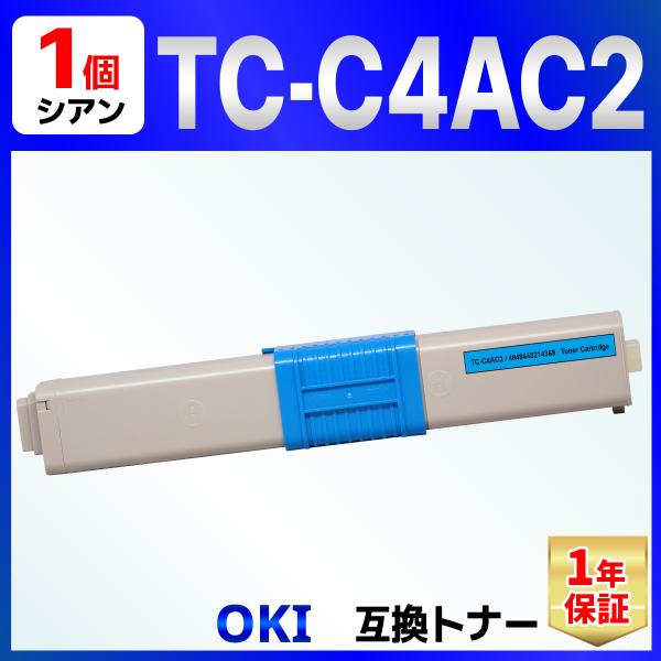 TC-C4AC2 OKI用 互換トナーカートリッジ シアン １個 COREFIDO C332dnw ...