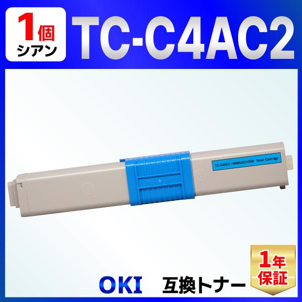 【互換品】TC-C4AC2 OKI用 互換トナーカートリッジ シアン １個 COREFIDO C33...