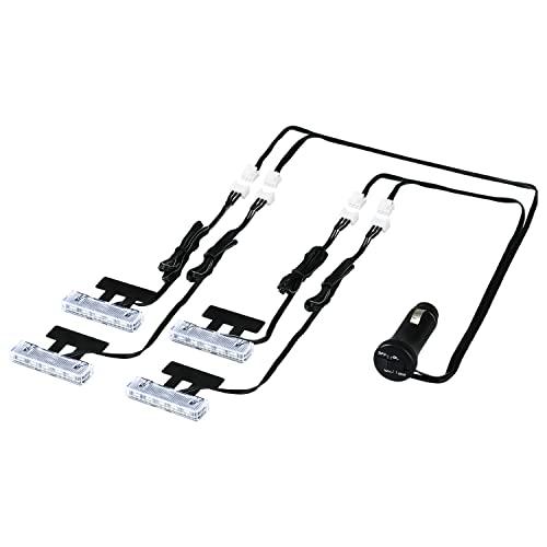 セイワ(SEIWA) 車内用品 LEDフロアライト 4連 ブルー/ホワイト切り替え イルミネーション...