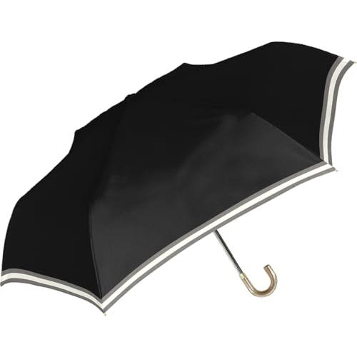 【中谷】 Parasol 婦人 折傘 手開き 晴雨兼用 UV グログラン バイカラー 折 ブラック ...