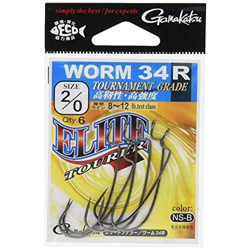 がまかつ(Gamakatsu) ワームフック エリートツアラー ワーム 34R 2/0号 6本 NS...
