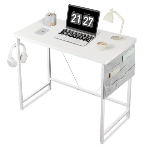 YeTom デスク 勉強机 desk 〓子 幅80cm 収納袋付き学習机 小さい ?〓 コンパクトデ...