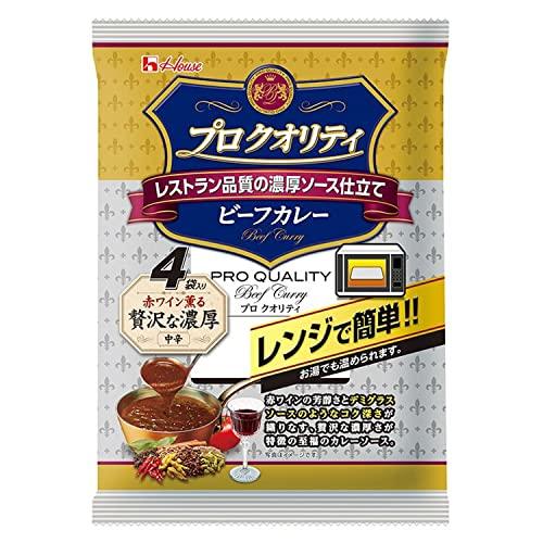 ハウス プロクオリティ ビーフカレー 4袋入り 贅沢な濃厚 540g *6袋 [レンジ化対応・レンジ...