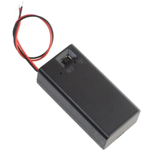 KAUMO 電池ボックス (9V角型電池*1) 電池ケース ON/OFFスイッチ付き 電池ホルダー ...