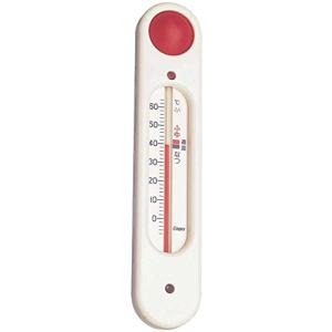 エンペックス気象計 温度計 元気っ子 浮型湯温計 アナログ 日本製 ホワイト TG-5101 17.6x3.6x2.3cm｜baxonshop-honten