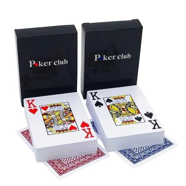 Poker club プラスチック製トランプ ポーカーサイズ ジャンボインデックス 赤・青