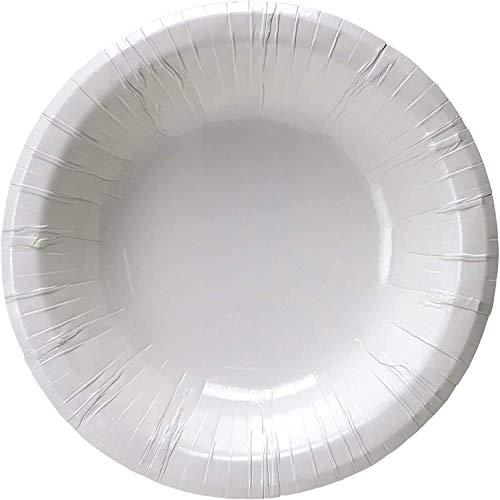 ストリックスデザイン 使い捨て 紙皿 ボウル 深型 50枚 15cm 白 耐水・耐油加工で染みにくい...