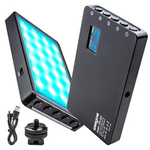 LED RGB 小型 LEDビデオライト 薄型 カメラ照明 撮影用 物撮り ライト Weeylite USB充電式 卓上照明 ポケットライト 3000mAh 2500K*8500K RA95* 定常光ライト Vl