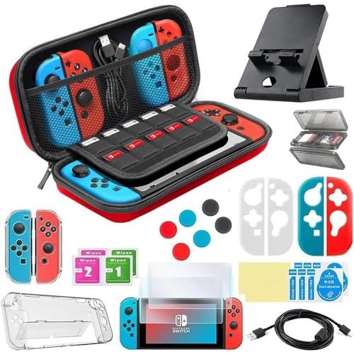 Switch有機elケース 25 in 1switch有機el収納セットは [Switch OLED...