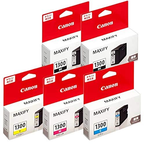 純正品 CANON キヤノン インクタンク PGI-1300 4色5本セット BK/C/M/Y * ...