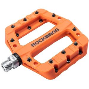 ROCKBROS(ロックブロス)自転車 ペダル フラットペダル 軽量 mtb ペダル ロードバイク ナイロン繊維 大面積 滑り止め bmx 9/16" 左右セット｜baxonshop-honten