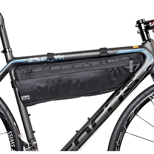 GORIX(ゴリックス) フレームバッグ ロードバイク 自転車 撥水加工防水ジッパー ロング 大容量...