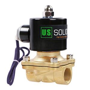 U.S.Solid 12V DC 1/2" ブラス電磁弁 直動式 圧縮空気 水 水空気 電磁バルブ ソレノイドバルブ｜baxonshop-honten