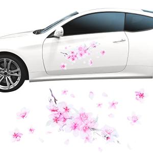 UNENAKA  車のステッカー 桜ステッカー  洗車の際も安心の防水仕様  車 ステッカー 防水 桜 「車以外にも バイク パソコン などの様々なアイテムにご使用いただ