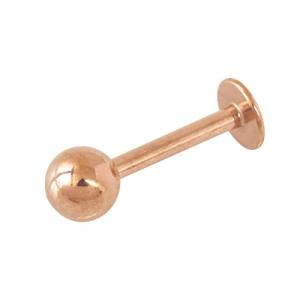 ラブレットスタッド ボディピアス カラー PVD 18K (1個売) 16G/8mm:ピンクゴールド｜baxonshop-honten