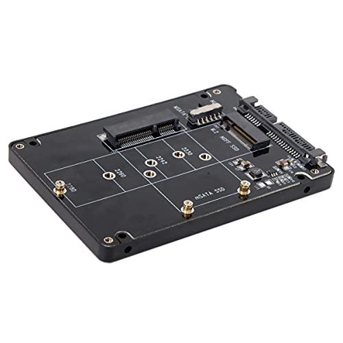 NFHK コンボ M.2 NGFF B-Key &amp; mSATA SSD to SATA 3.0 アダ...