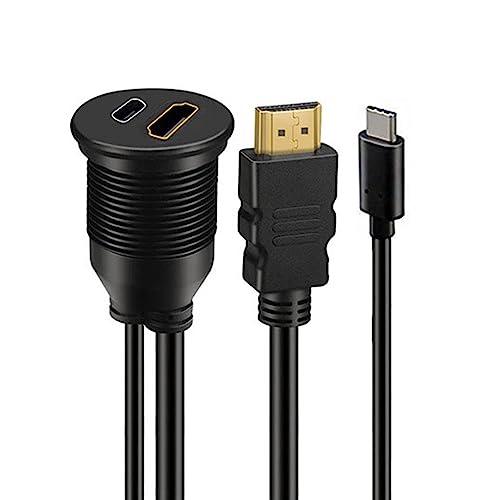 xiwai 2ポート 防水 防塵 USB-C Type-C USB 3.1 &amp; HDMI 4K ラッ...