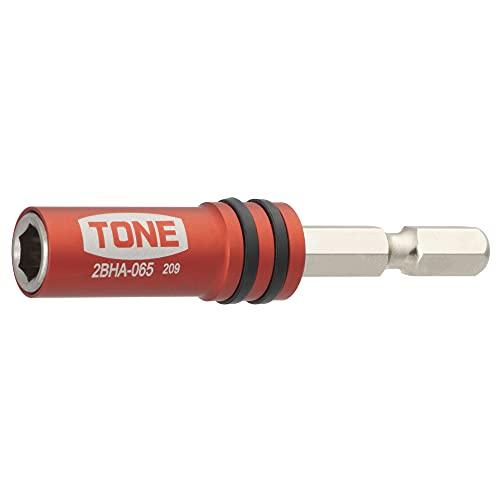 トネ(TONE) 電動ドリル用ビットホルダー HP2BHA-065 ビット差込 レッド 全長65mm