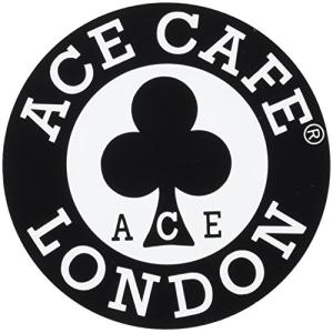 ACE CAF〓 LONDON ステッカー『ACE CAFE LONDONデカール』 丸80 ACE-N001DE｜baxonshop-honten
