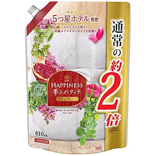 レノア ハピネス 夢ふわタッチ ナチュラルザクロ&amp;フローラル 詰め替え 810 mL 柔軟剤