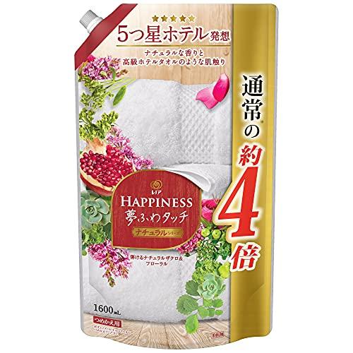 [大容量]レノア ハピネス 夢ふわタッチ ナチュラルザクロ&amp;フローラル 詰め替え 1600 mL 柔...