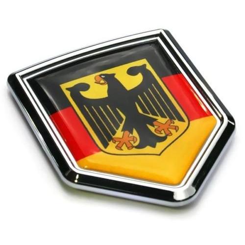 カークロームデカール CBSHD077 ドイツデカール ドイツ国旗 車 クロムエンブレム 3Dステッ...