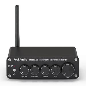 Fosi Audio BT30D Bluetooth5.0アンプ パワーアンプ サウンドアンプ SUB音量/周波数調整 高性能TPA3116D2チップ ステレオ オーディオアンプ 2.1チャンネル 小型｜baxonshop-honten