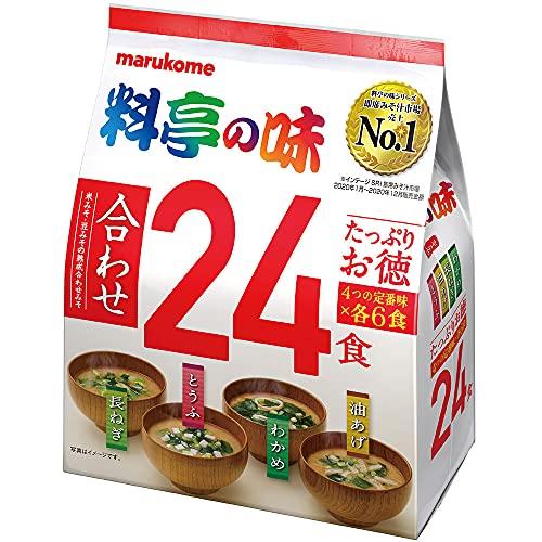 大容量タイプ マルコメ たっぷり お徳 料亭の味 即席味噌汁(4種*6種) 24食*6袋