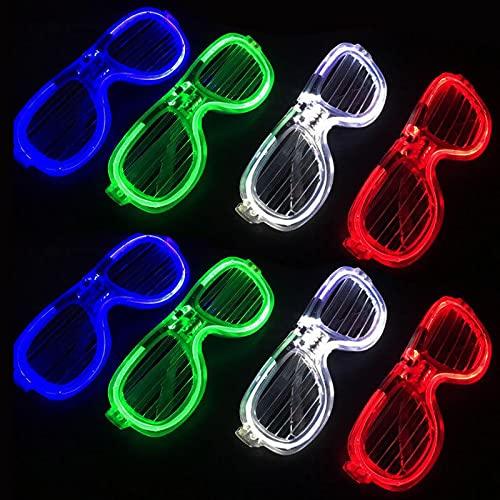 [zhihu] 光るメガネ パーティー サングラス 8個セット LED おもしろメガネ 光るめがね ...