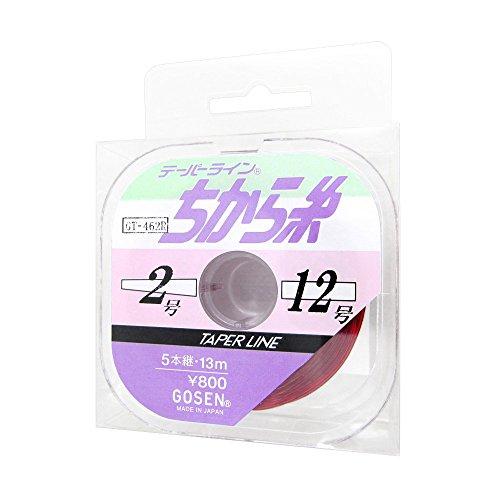 ゴーセン(GOSEN) テーパーライン ちから糸(赤) 13m*5本巻き GT-462R