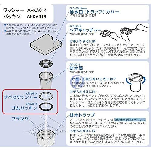 TOTO 3条パッキン・ワッシャセット AFKA016*AFKA014 (径100mm排水筒用)