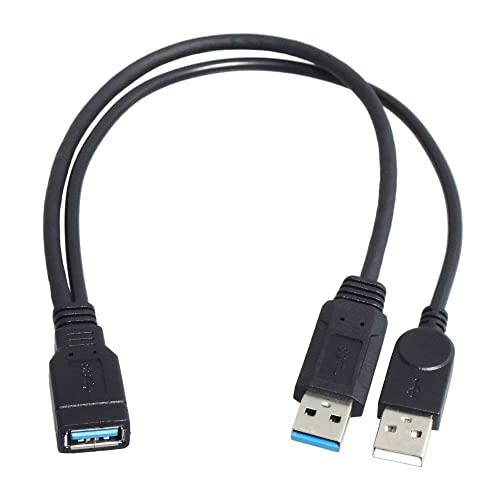 KAUMO USB3.0電源補助ケーブル メス(USB3.0) オス(USB3.0*USB電源補助)...