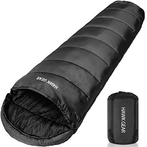 [HAWK GEAR(ホークギア)] 寝袋 マミー型 キャンプ -15度耐寒 簡易防水 オールシーズ...
