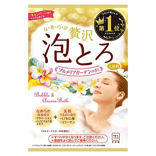 牛乳石鹸 お湯物語 贅沢泡とろ 入浴料 プルメリアガーデン 30g