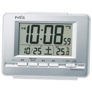 セイコークロック 置き時計 目覚まし時計 電波 デジタル 温度表示 表示 PYXIS ピクシス BC411S｜bayashin-store