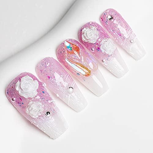 Sun&amp;Beam Nails 手作り ネイルチップ ミディアム ロング バレリーナ 緑 グリーン 蝶...