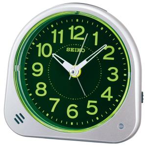セイコークロック(Seiko Clock) 目覚まし時計 置き時計 アナログ 夜でも見える 銀色メタリック 113×116×66mm XN301S｜bayashin-store