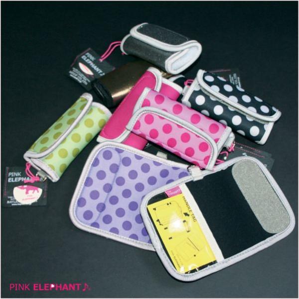 ピンクエレファント ハンドルタグ（ウエットスーツ素材だから持ち心地抜群！スーツケースの目印にもなって...