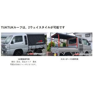 ＴＵＫＴＵＫ・トゥクトゥクルーフ　オプション幌３点ＫＩＴ【スズキ　スーパーキャリィＤＡ１６Ｔ】サイド...